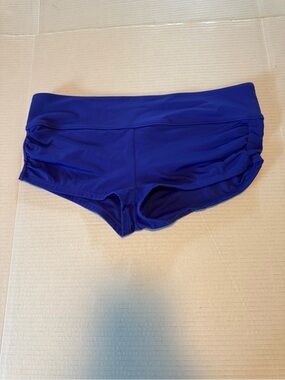 Athleta royal Blue swim boy shorts ruched size large